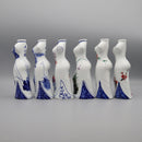 Hand Painted Ceramic Cheongsam Figurine Small Elegant Vase Decor