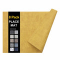 Kitinjoy Heat Resistant Placemats Waterproof Faux Leather Table Mats Easy Clean