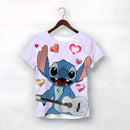 Girls Kawaii Stitch T-shirt Toddler Cartoon Short Sleeve Tee