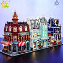 HUIQIBAO Micro Building Blocks City Corner Coffee Shop Architecture Set