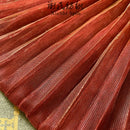 Gradient Pleated Glitter Mesh Fabric Gray Soft Shiny Textile For Sewing