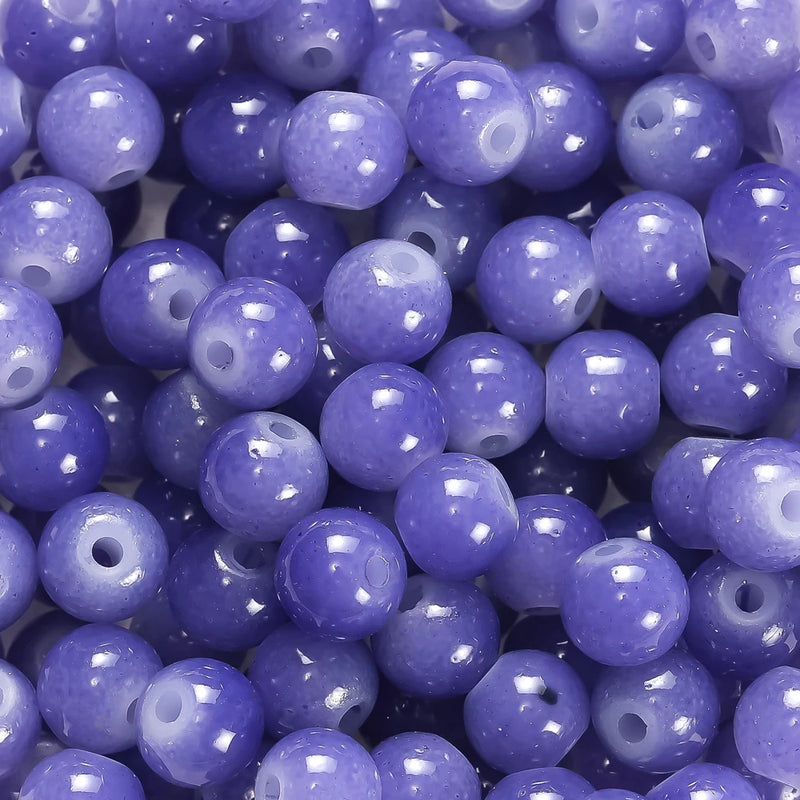 30 50pcs 6mm Glass Round Beads Colorful Spacer For Jewelry Making