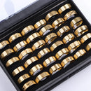 10Pcs Stainless Steel Rings Set Simple Classic Mixed Colors Jewelry