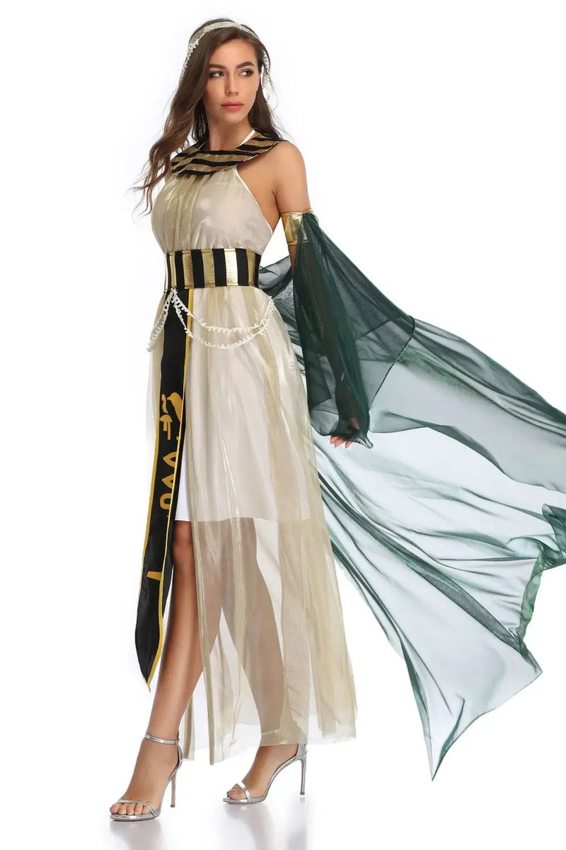 Egyptian Pharaoh Queen Costume For Halloween Stage Opera Performance