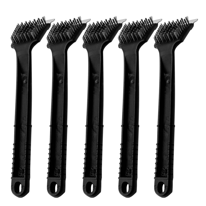 5pcs Bird Cage Cleaning Brush Stainless Steel Long Handle Bristles