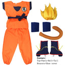 Goku Cosplay Costume Full Set Vest Belt Wristbands For Kids Adults
