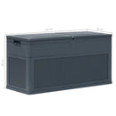 Garden Storage Box 320L Large Outdoor Storage Chest Black Grey Anthracite