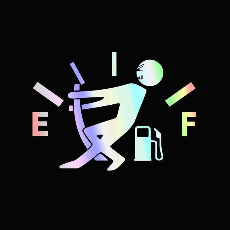 Car Fuel Tank Sticker Reflective Vinyl Funny Gas Gauge Decal