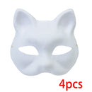 DIY Cat Face Mask Set Paintable Blank Masks For Party Cosplay