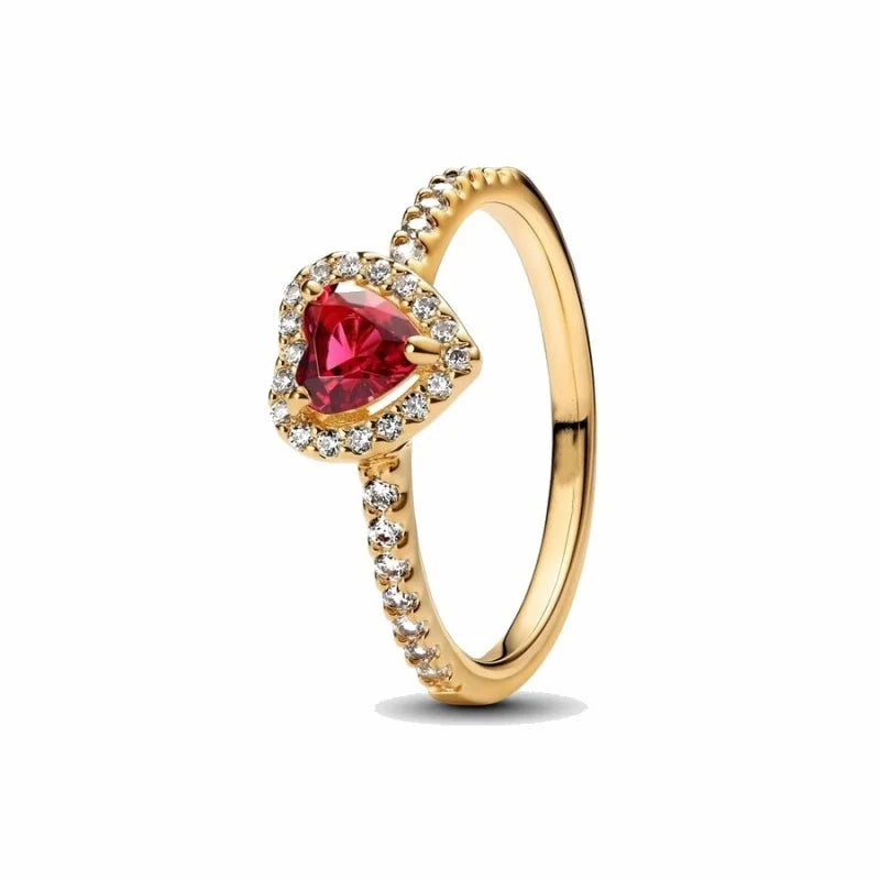 Disney Pink Bow Heart Ring Sparkling Double Heart Design For Women