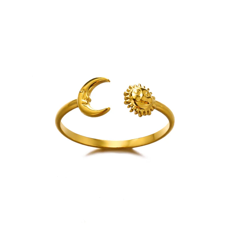 316L Stainless Steel Rings For Women Gold Color Classic Wedding Couple Rings