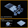 Plastic Organizer Box Clear Compartment Storage For Jewelry Tools