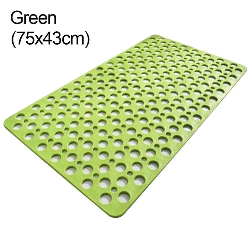Anti Slip Bath Mat With Drain Holes Antibacterial Rubber Shower Mat