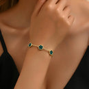 Five-petal Flower Bracelet Gold Color Chain Friendship Jewelry For Women