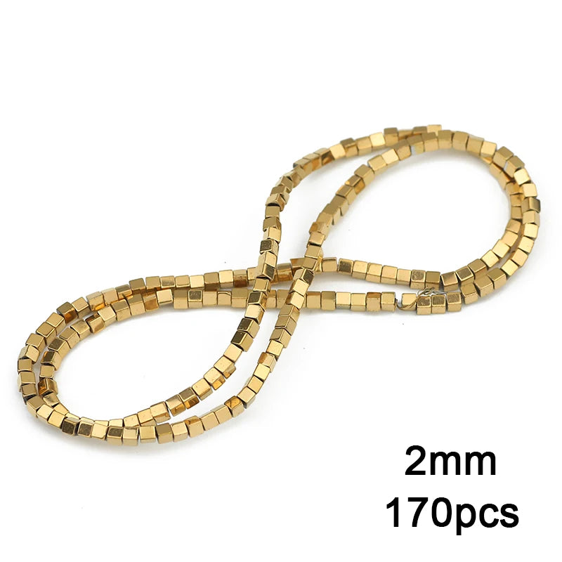 Gold Plated Hematite Beads Star Heart Shapes Loose Jewelry Beads