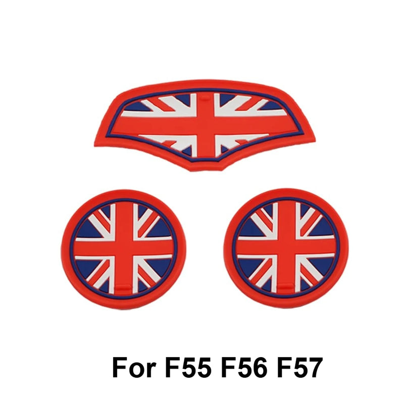 Mini Cooper Silicone Cup Holder Mat Set Non-Slip Interior Accessories