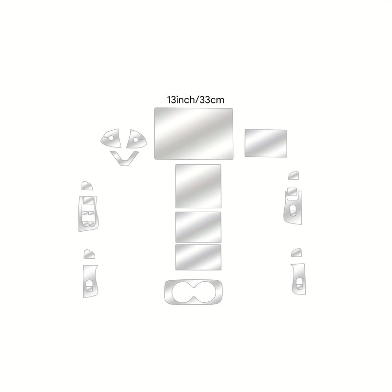 Tesla Model 3 Interior Protective Film Full Set Transparent Gear Shift Cover