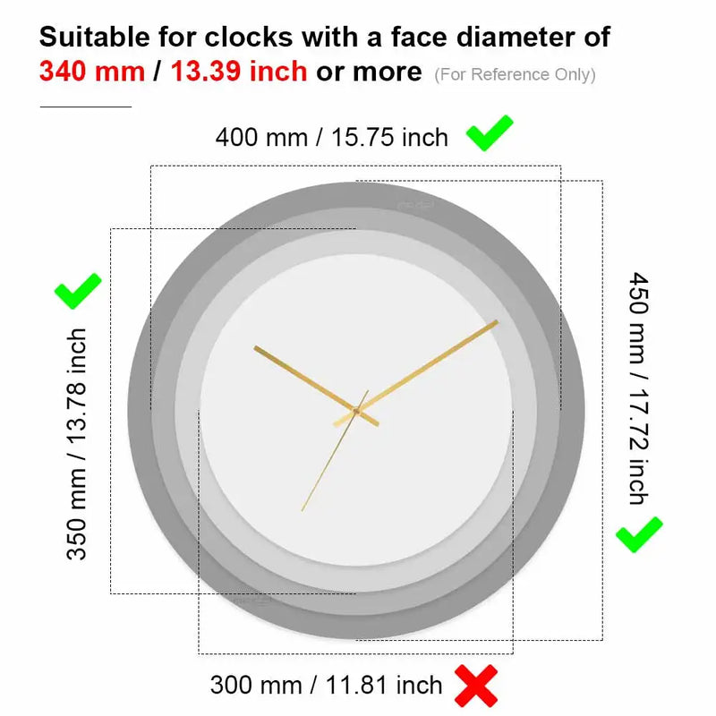 MCDFL Stylish Long Clock Hands Set Large Quartz Movement Arrows