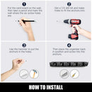 Wall Mounted Mop Holder 5 Position Broom Hanger Kitchen Storage Organizer