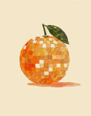 Retro Fruit Disco Ball Poster Citrus Apple Strawberry Canvas Art