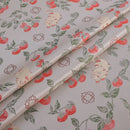 Persimmon Blessing Cat Pattern National Style Brocade Fabric DIY