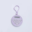Mini Calculator Pendant Small Round Silent Button Portable Keychain