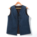 Pirate Vest For Men Medieval Renaissance Lace-up Reversible Waistcoat