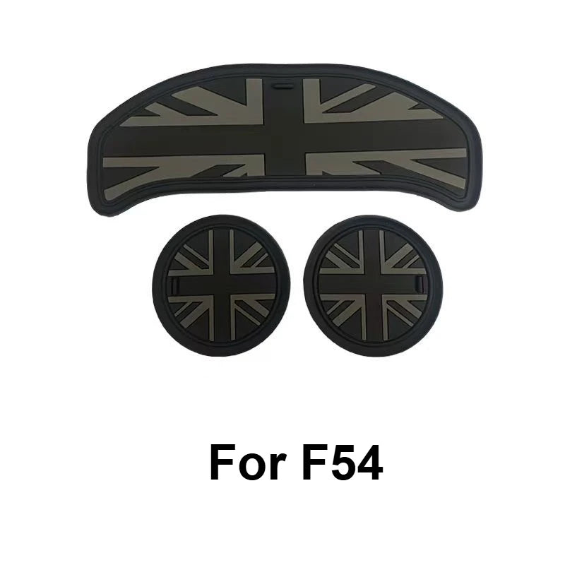 Mini Cooper Silicone Cup Holder Mat Set Non-Slip Interior Accessories