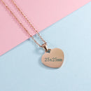 Women's Stainless Steel Heart Pendant Necklace Elegant Simple Chain Jewelry