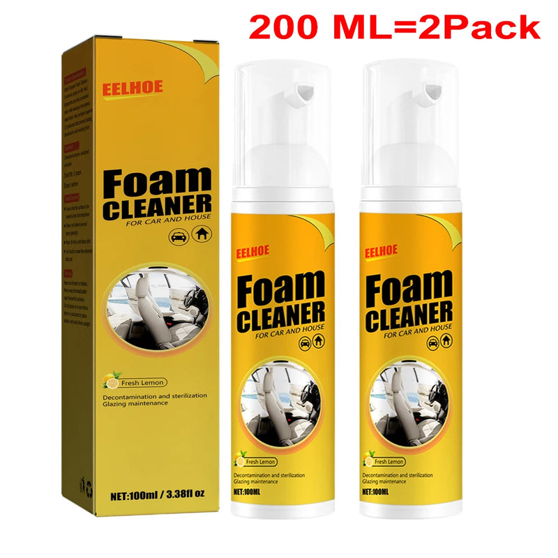 2PCS 100ML Foam Cleaner Spray Multi-Purpose For Car Home Interior