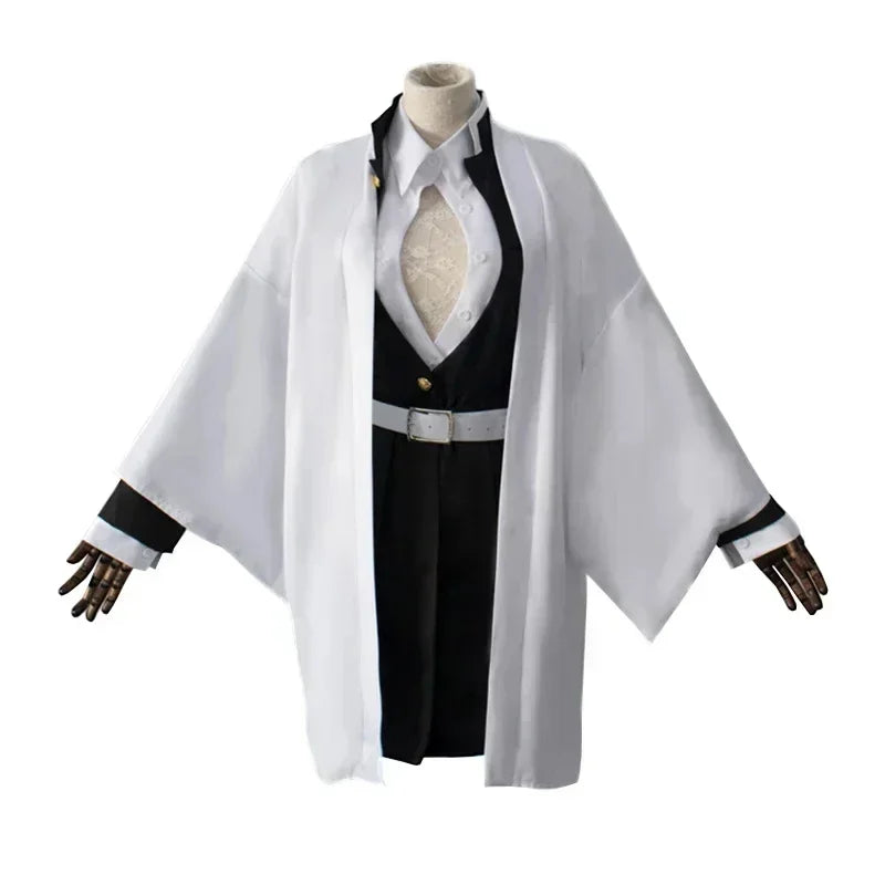 Kanroji Mitsuri Cosplay Costume Kimono Dress Wig For Adults Children