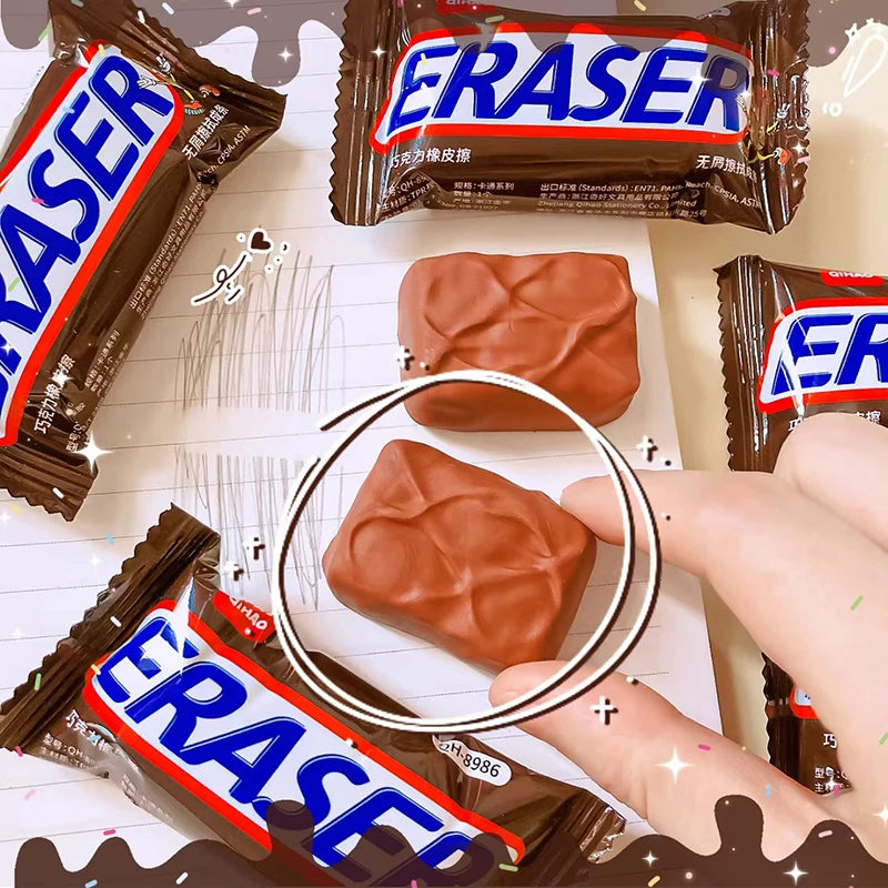 Chocolate Erasers Cute Kawaii School Stationery Supplies Office Items