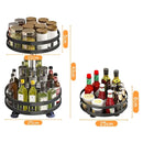 Spice Rack Organizer 360 Rotation Non-Skid Jar Can Storage Tray