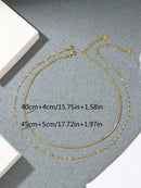 Minimalist Stainless Steel Women's Necklace Set Elegant Daily Jewelry