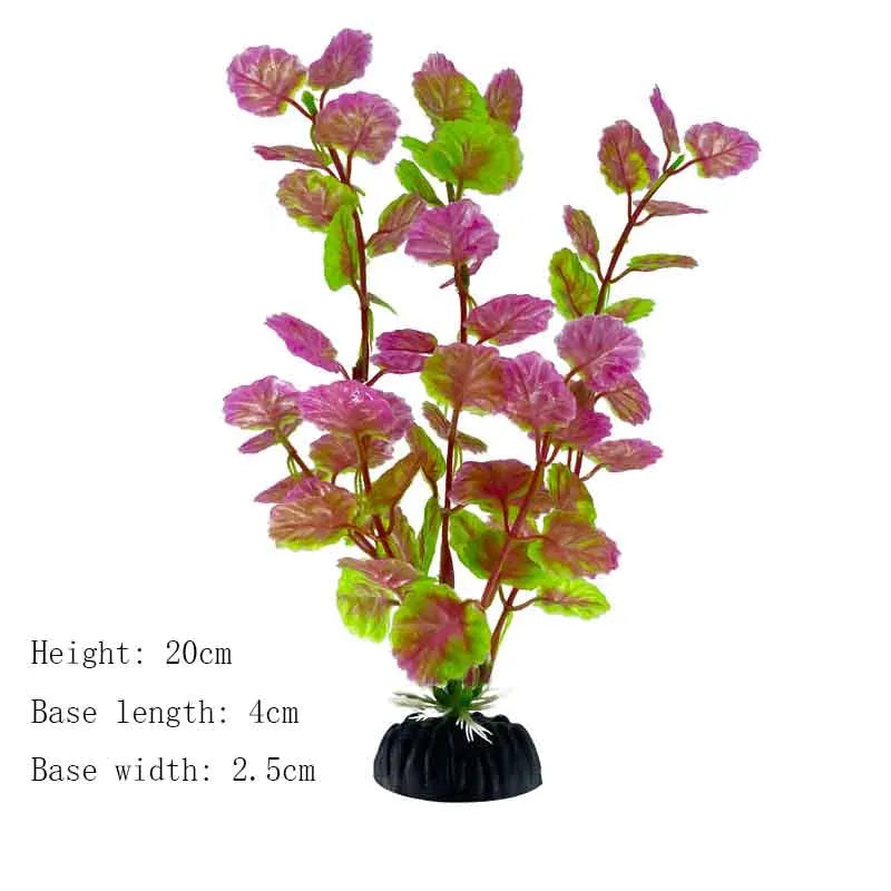 Artificial Aquarium Plants Green Plastic Underwater Fish Tank Decor