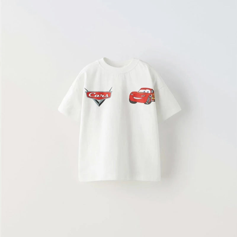 Boys Cartoon T-shirts Summer Short Sleeve Casual Printed Tees