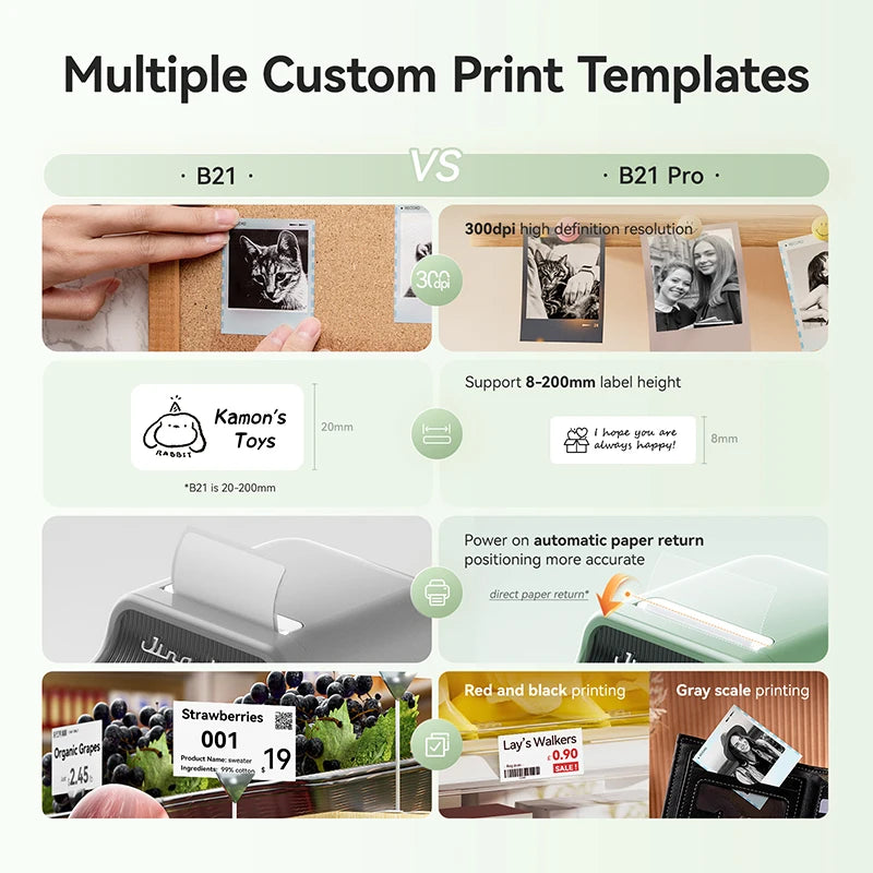 NiiMbot B21 PRO Bluetooth Thermal Label Printer Wireless Mini Barcode Maker