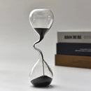 Modern Hourglass Timer Black Glass Sand Clock Home Decor Ornament
