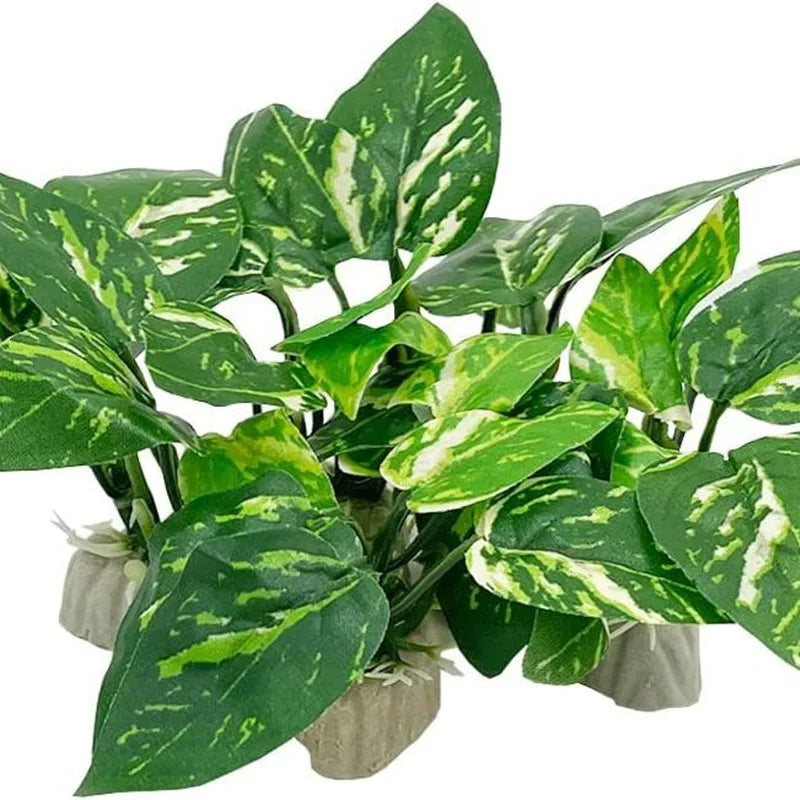 Aquarium Ornaments Plastic Simulation Plants Trees Rocks Fish Tank Decor