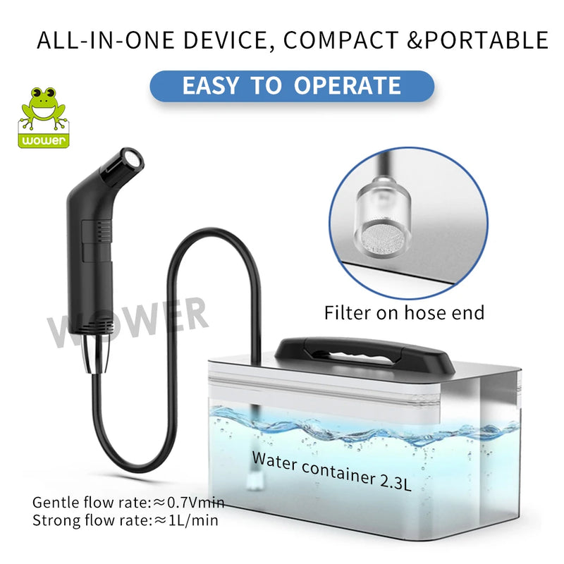 Wower Portable Electric Bidet Rechargeable Travel Camping Sprayer 2.3L