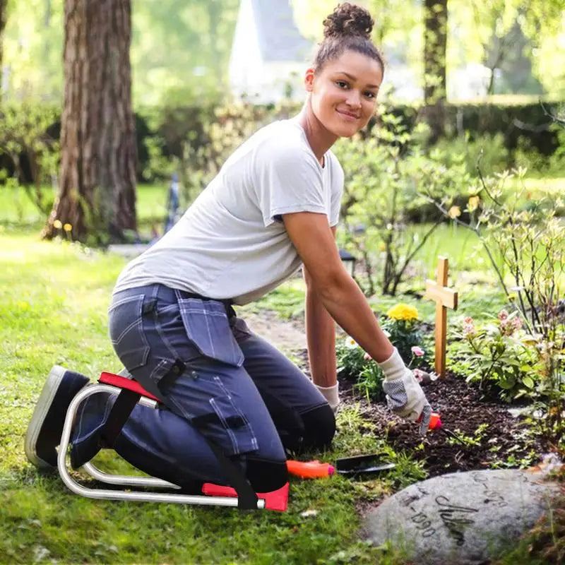 Knee Seat For Gardening Adjustable Comfortable Kneeling Support Pad