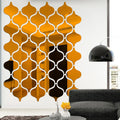 10pc Modern Geometric Gourd Acrylic Mirror Wall Stickers Set