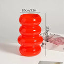 Modern Pink Glass Vase Hydroponic Flower Vase For Home Decor