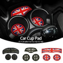 Mini Cooper Silicone Cup Holder Mat Set Non-Slip Interior Accessories