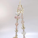 Glass Bowknot Flower Bead Phone Strap Lanyard Charm Keychain Pendant