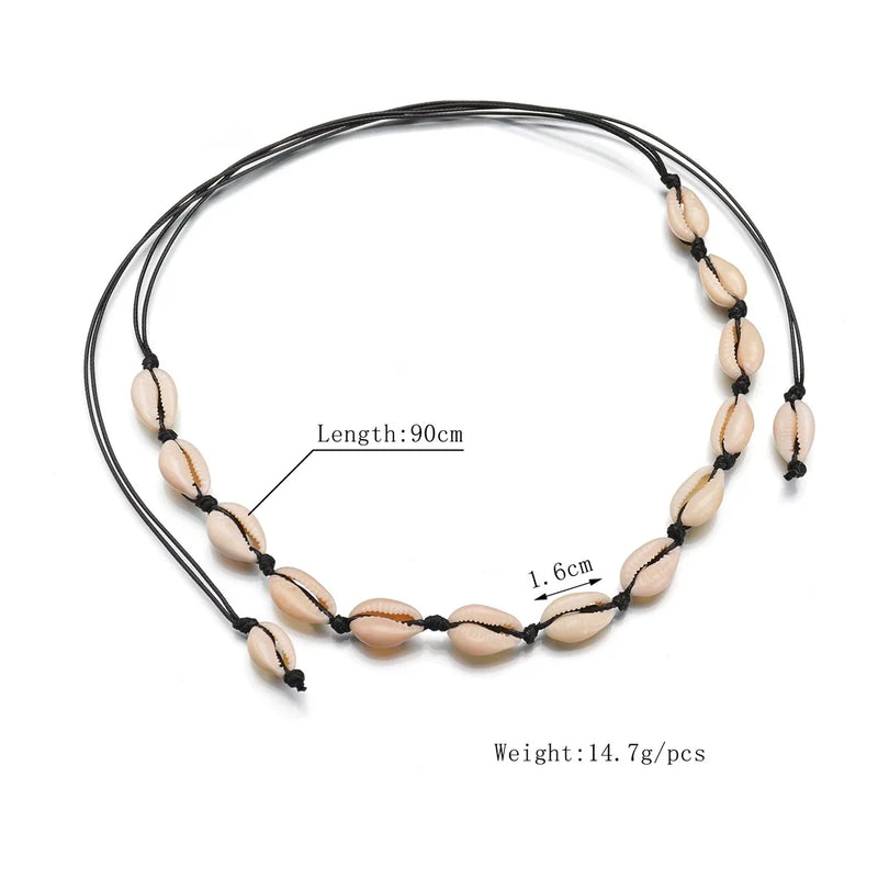 Boho Shell Choker Necklace Summer Beach Shell Pendant Jewelry