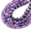 Natural Stone Beads Blue Tiger Eye Amethyst Rose Quartz 4 To 10MM