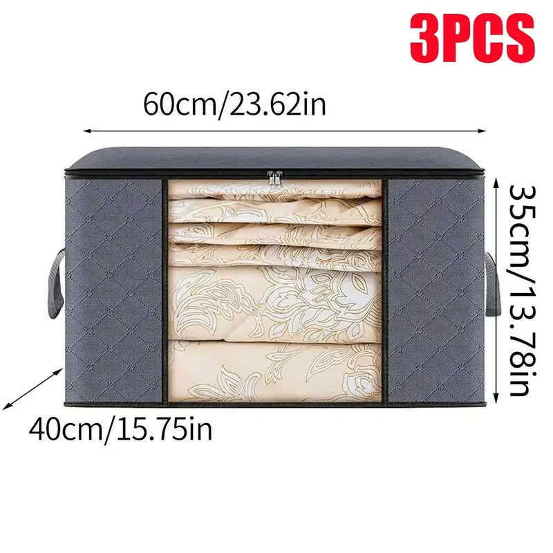 Large Capacity Clothes Storage Bag Foldable Organizer For Bedroom Closet