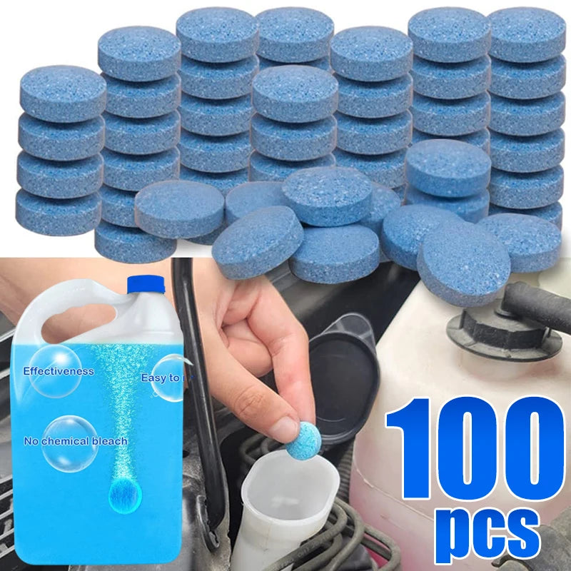 50 Or 100PCs Solid Windshield Cleaner Tablets For Car Glass Cleaning