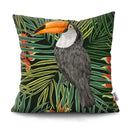 45x45CM Tropical Plant Parrot Sofa Cushion Cover Set Decorative